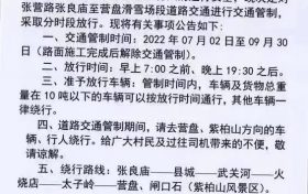 關(guān)于張營(yíng)路張良廟至營(yíng)盤(pán)滑雪場(chǎng)段道路交通管制的公告！縮略圖