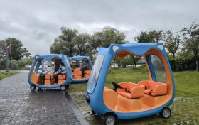 洋氣！漢中濕地公園引入20輛“哈啰智能景區(qū)雙排車”縮略圖
