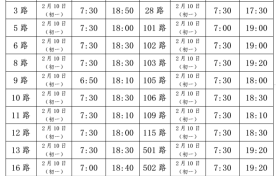 @漢中人，春節(jié)期間公交首班時(shí)間有調(diào)整→縮略圖