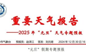 天氣晴好！漢中“元旦”天氣專報(bào)→縮略圖