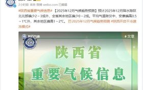 最新預(yù)測：陜西12月將迎5次降溫、降水天氣！縮略圖